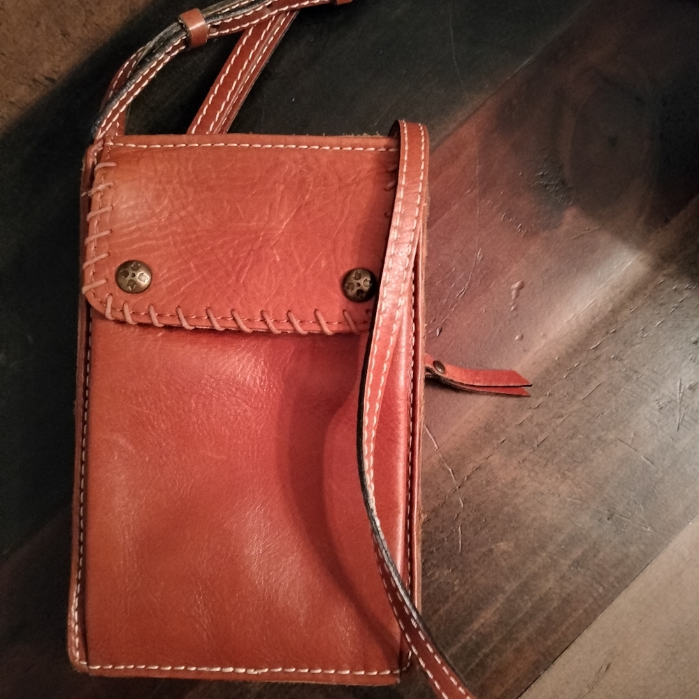Patricia Nash Italian leather wristlet or crossbody wallet, phone purse